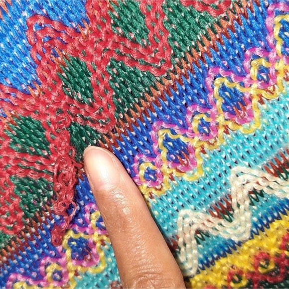 Modamix Multicolored Knitted Knee Length Dress Size 1X - Picture 6 of 7